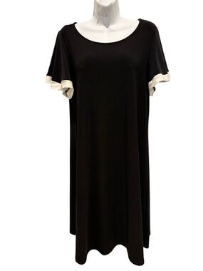 NICOLE MILLER Women’s LBD Black Dress Business Casual Stretch Size 1X